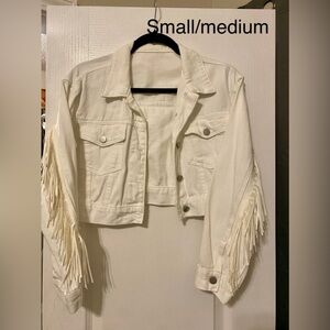 White Fringe Women's Jacket